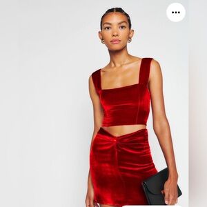 Harri Velvet Mini Skirt